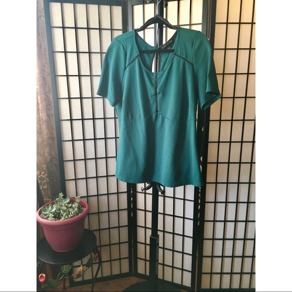 F21+ Emerald Green Blouse